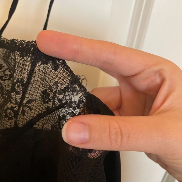 Vtg Womens Babydoll Mesh Lace Tank Top S Sheer Whimsygoth Romantic Dainty Y2k - Picture 7 of 10